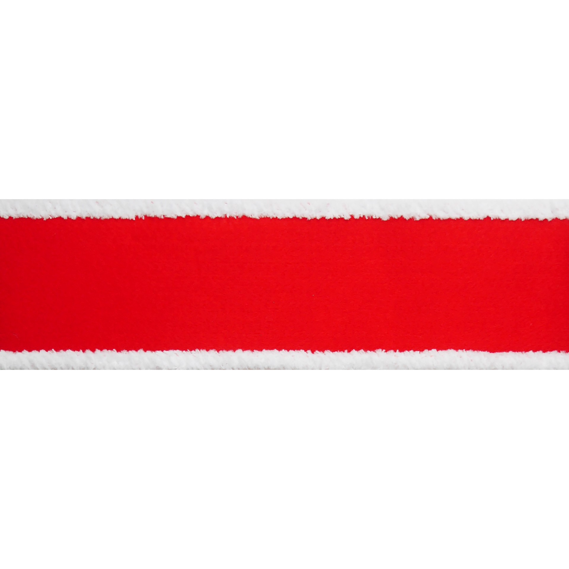 slide 2 of 3, 2.5" X 15ft. Red With White Fluff Edges Wired Ribbon By Celebrate It, 2.5 in x 15 ft