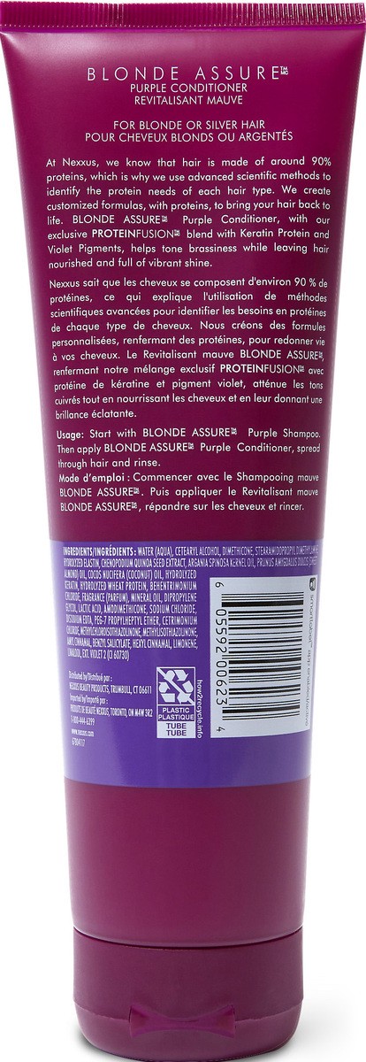 slide 3 of 3, Nexxus Hair Color Blonde Assure Purple Conditioner, Keratin Conditioner,, 8.5 oz, 8.5 oz