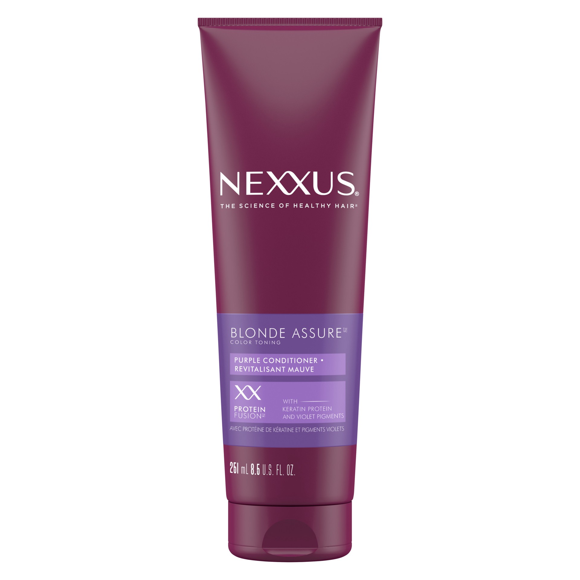 slide 1 of 3, Nexxus Hair Color Blonde Assure Purple Conditioner, Keratin Conditioner,, 8.5 oz, 8.5 oz