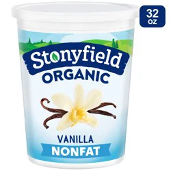 Stonyfield Organic Nonfat Yogurt, Vanilla, 32 oz.