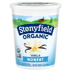 Stonyfield Organic Nonfat Yogurt, Vanilla, 32 oz.