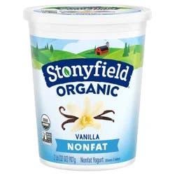 Stonyfield Organic Nonfat Yogurt, Vanilla, 32 oz.