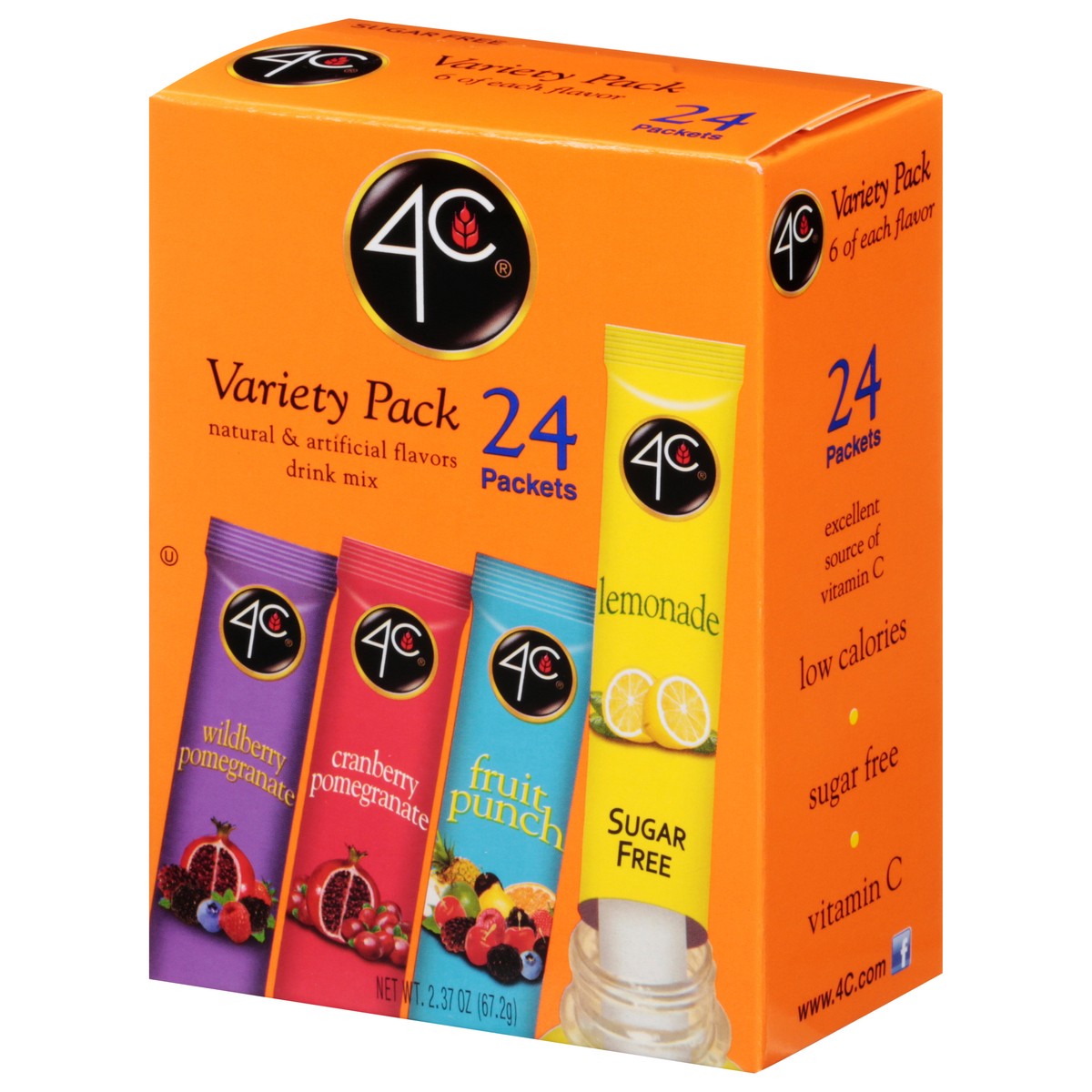 slide 2 of 14, 4C Totally Light 2Go Drink Mix / Variety Pack Bonus Pack, 24 ct