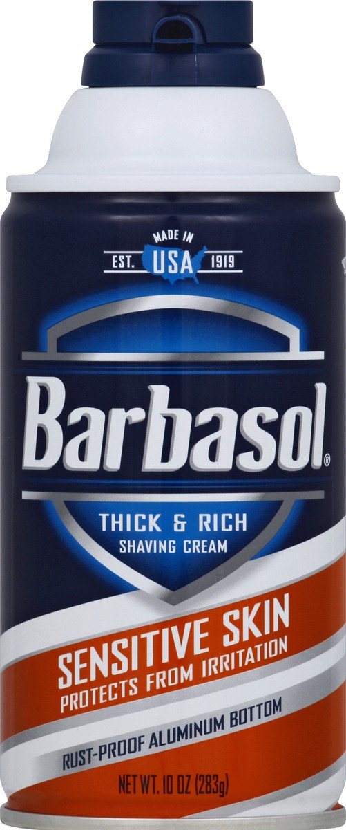 slide 2 of 2, Barbasol Sensitive Skin Thick & Rich Shaving Cream 10 oz, 10 oz