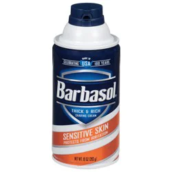 Barbasol Sensitive Skin Thick & Rich Shaving Cream 10 oz