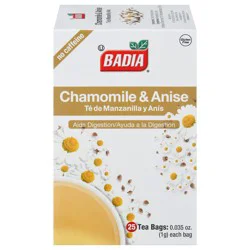 Badia Te De Manzanilla Y Anis (Chamomile&Anise Tea Bags)- 0.035 oz