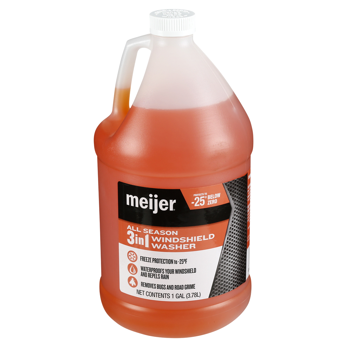 slide 1 of 5, Meijer 3-in-1 Windshield Washer Solvent, 1 gal