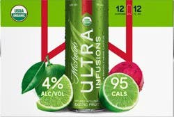 Michelob Ultra Infusions Lime & Prickly Pear Cactus Beer 12 Pack, 12 fl oz