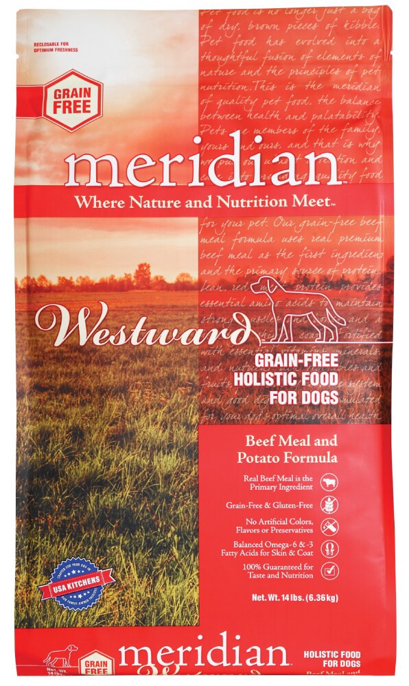 slide 1 of 1, Meridian Hive Westward Beef & Potato, 14 lb