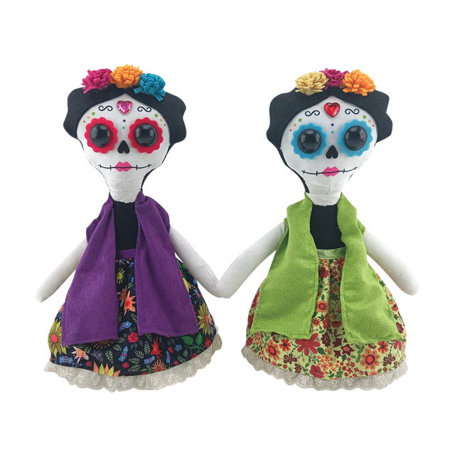 slide 1 of 1, CREATIVE HOME 12" Muertos Standing Girls, 1 ct