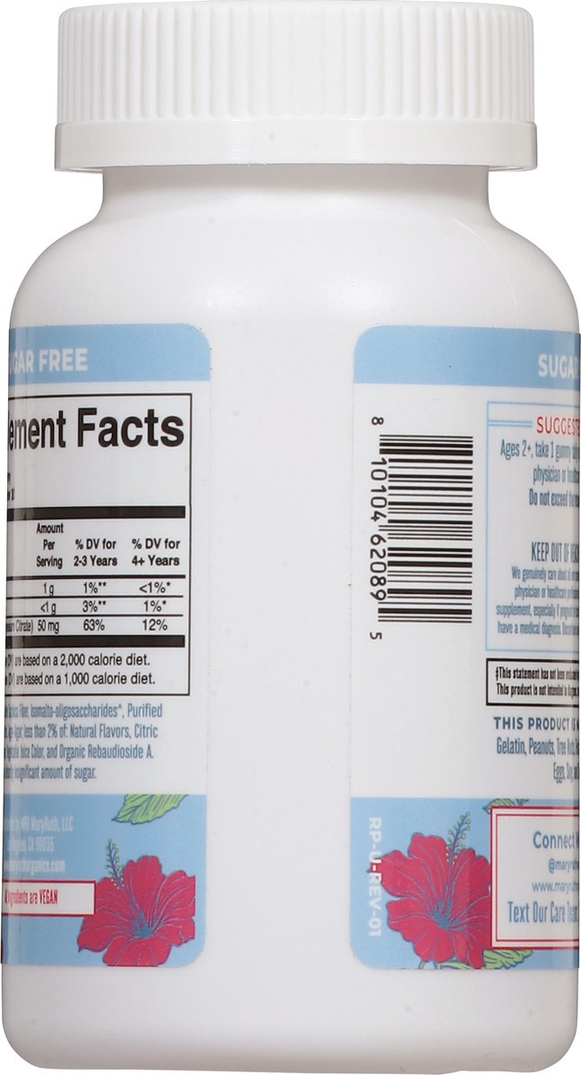 slide 15 of 16, MaryRuth's Sugar Free Calm Kids Hibiscus Magnesium 30 Gummies, 30 ct