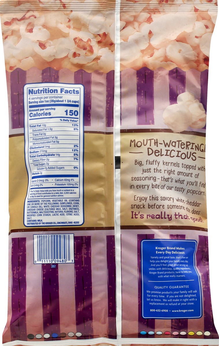 slide 8 of 11, Kroger  White Chedder Popcorn, 4 oz