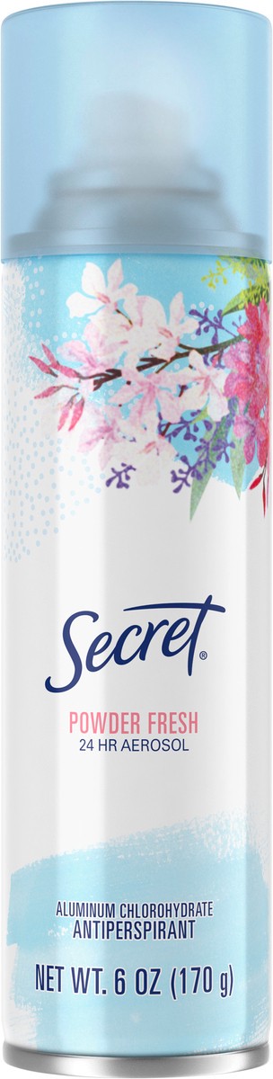 slide 1 of 10, Secret Aerosol Antiperspirant and Deodorant, Powder Fresh, 6 fl oz, 6 oz