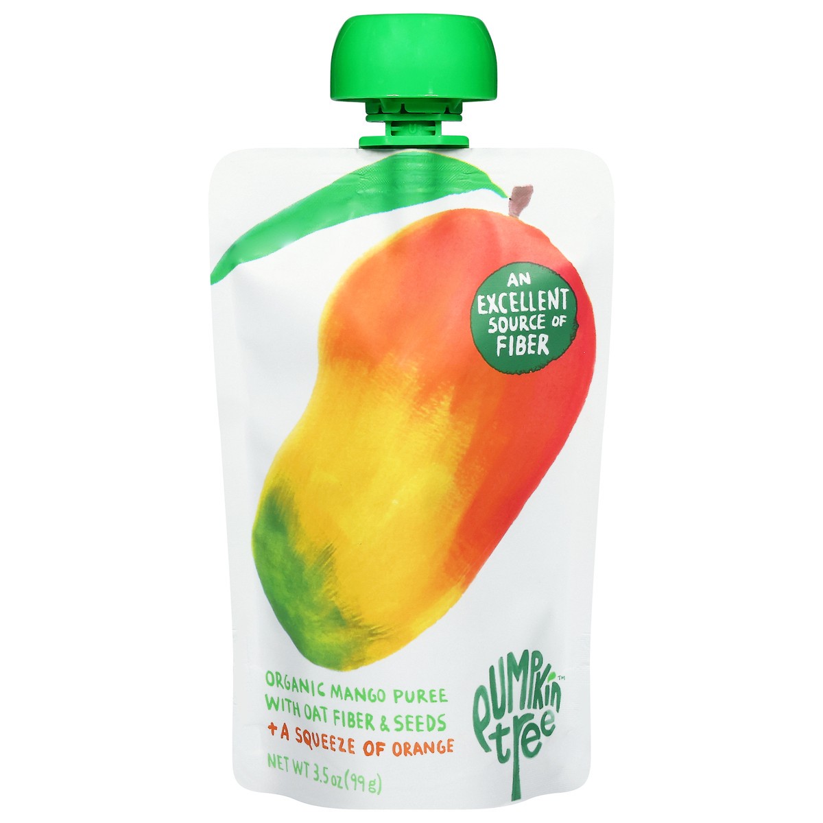 slide 1 of 13, Pumpkin Tree Organic Mango Puree with Oat Fiber & Seeds 3.5 oz, 1 ct