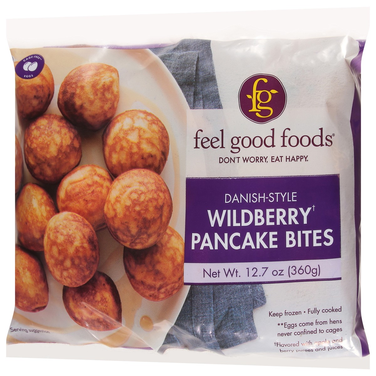 slide 2 of 13, Feel Good Foods Gluten Free Danish-Style Wildberry Pancake Bites 12.7 oz, 12.7 oz