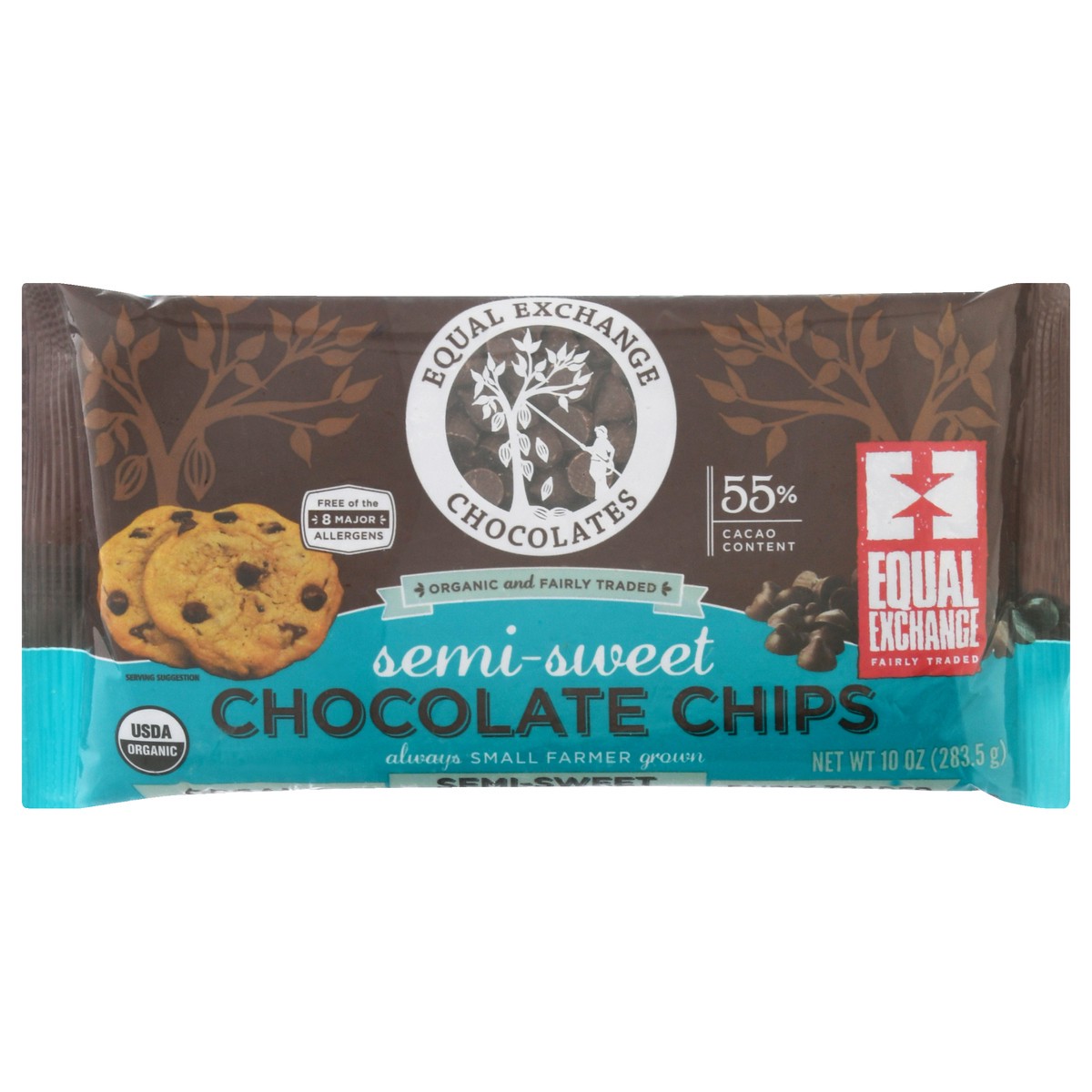 slide 9 of 13, Equal Exchange Organic 55% Cacao Semi-Sweet Chocolate Chips 10 ea, 10 ct