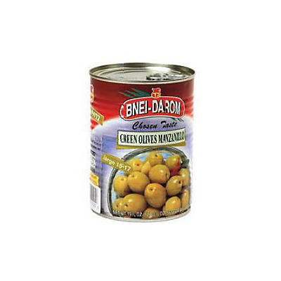 slide 1 of 1, Bnei Darom Green Olives, 19.7 oz