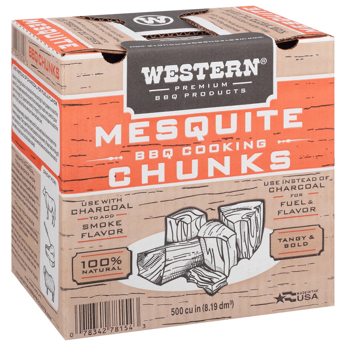 slide 8 of 12, Western Premium BBQ Products Mesquite BBQ Cooking Chunks 1 ea, 1 ct
