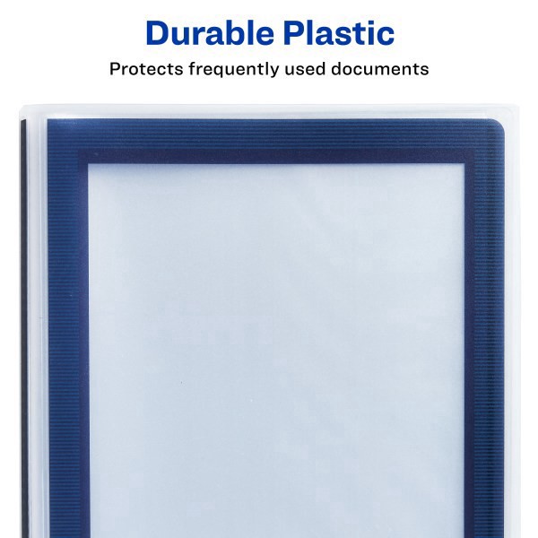 slide 7 of 9, Avery Flexi-View 3 Ring Binder, 1"" Round Rings, Blue, 1 Binder, 1 ct