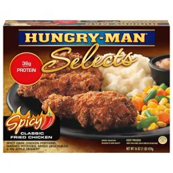 Hungry-Man Selects Spicy Classic Fried Chicken, Frozen Meal, 16 oz