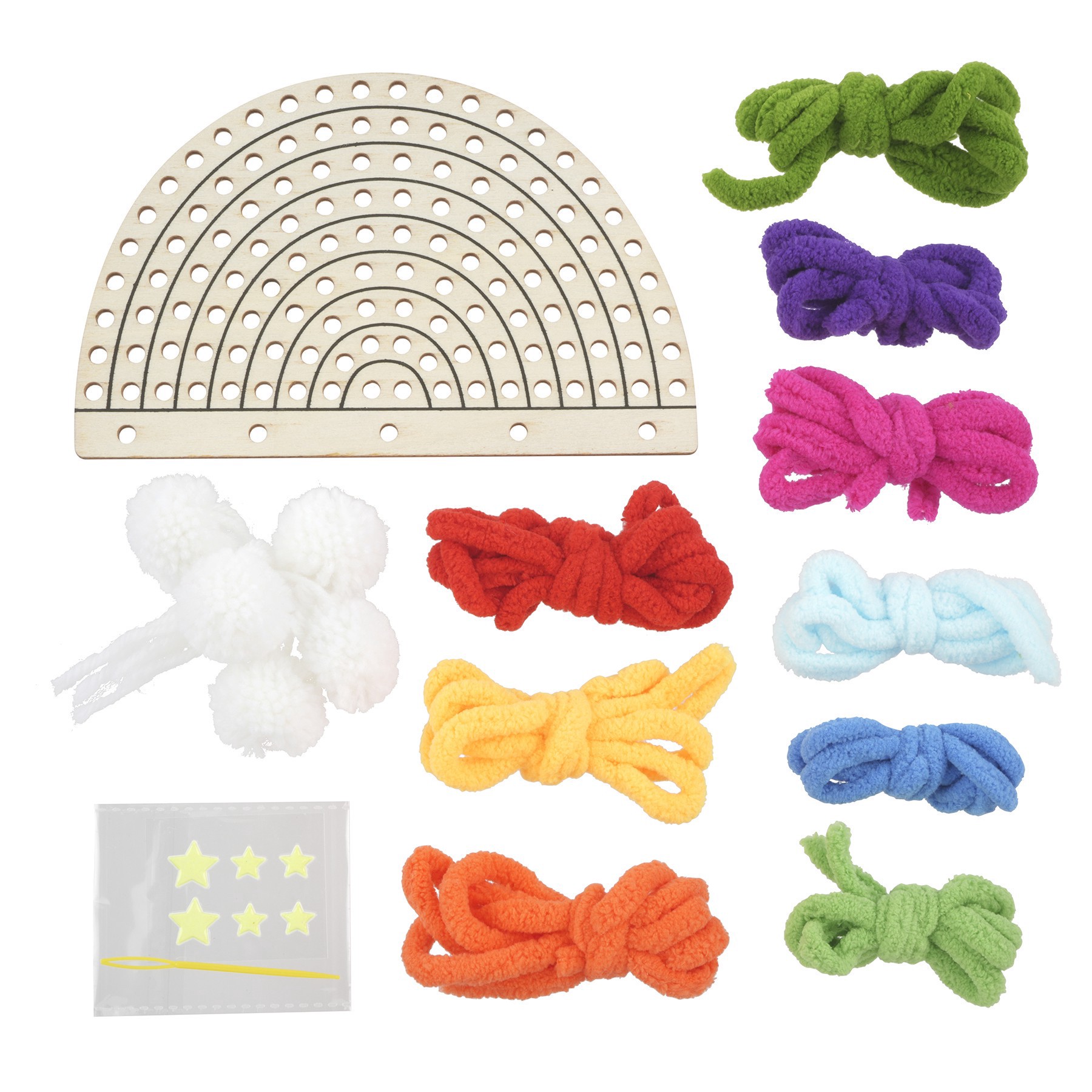 slide 2 of 2, Rainbow Wood Weaving Craft Kit By Creatology, 7 in x 11 in