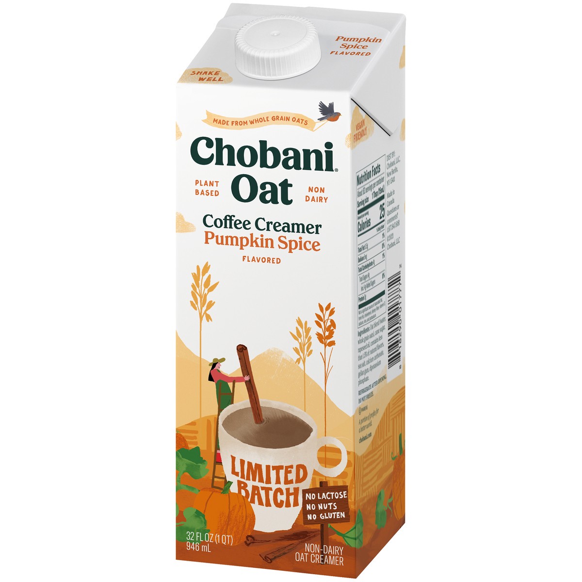 slide 10 of 14, Chobani Pumpkin Spice Oat Creamer, 24 fl oz