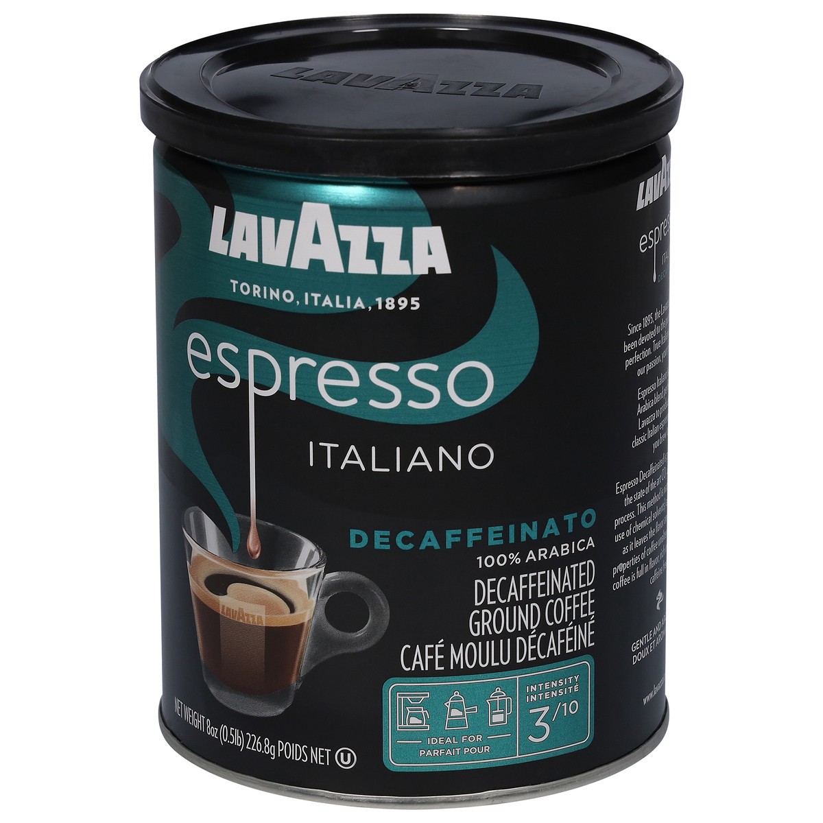 slide 9 of 9, Lavazza Coffee Green Tin - Espresso Decaf, 8 oz