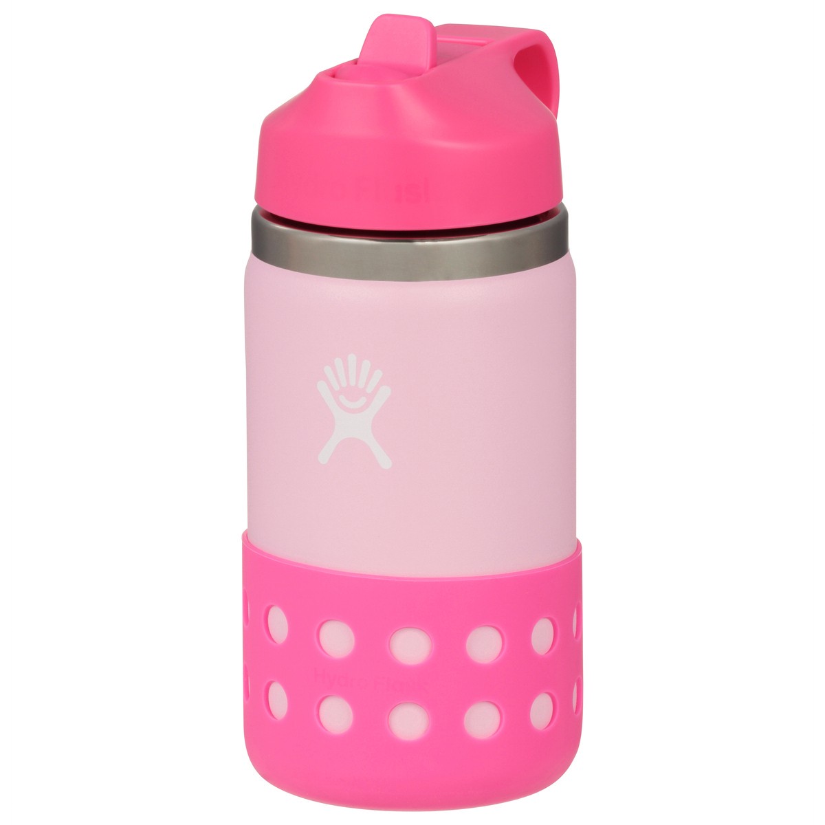 slide 5 of 9, Hydro Flask 12 Ounce For Kids Plumeria Wide Straw Lid & Boot Bottle 1 ea, 1 ct