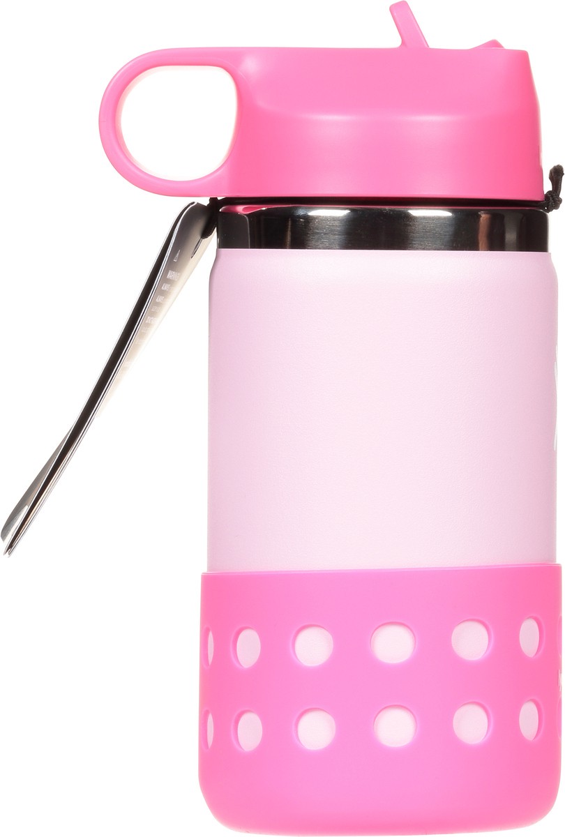 slide 8 of 9, Hydro Flask 12 Ounce For Kids Plumeria Wide Straw Lid & Boot Bottle 1 ea, 1 ct