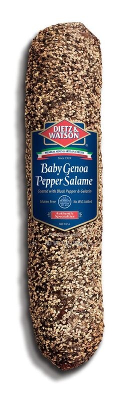 slide 1 of 1, Dietz & Watson Pepper Genoa Salami, 7 oz