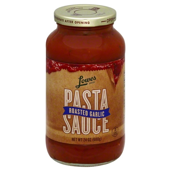 slide 1 of 1, Lowes Foods Pasta Sauce Roasted Garlic, 24 ct