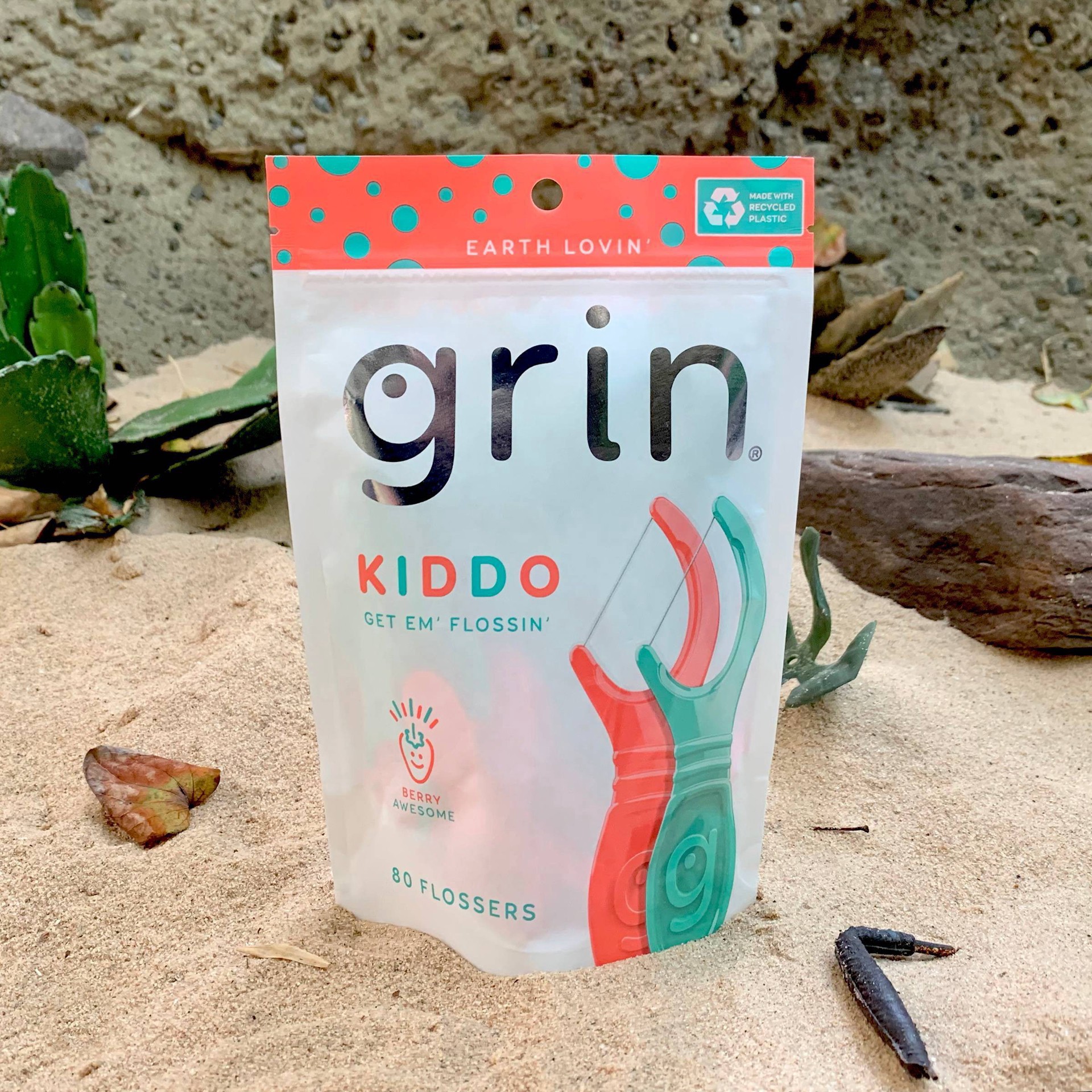 slide 11 of 15, Grin Berry Awesome Kiddo Flossers 80 ea, 80 ct