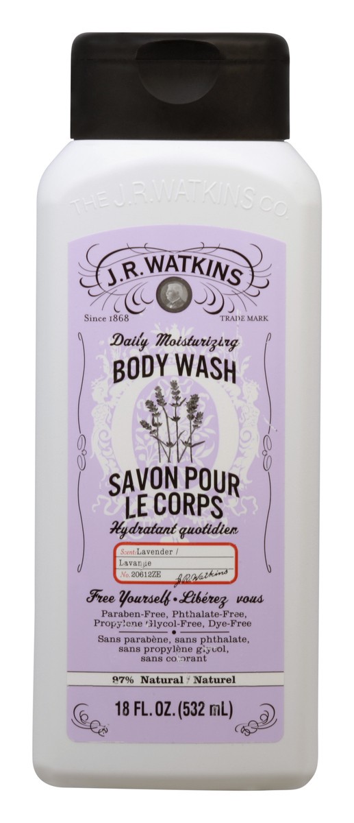 slide 8 of 9, J.R. Watkins Lavender Body Wash, 18 fl oz