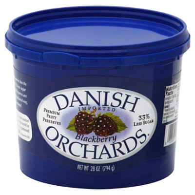 slide 1 of 3, Danish Orchards Fruit Preserves Premium Blackberry, 28 oz