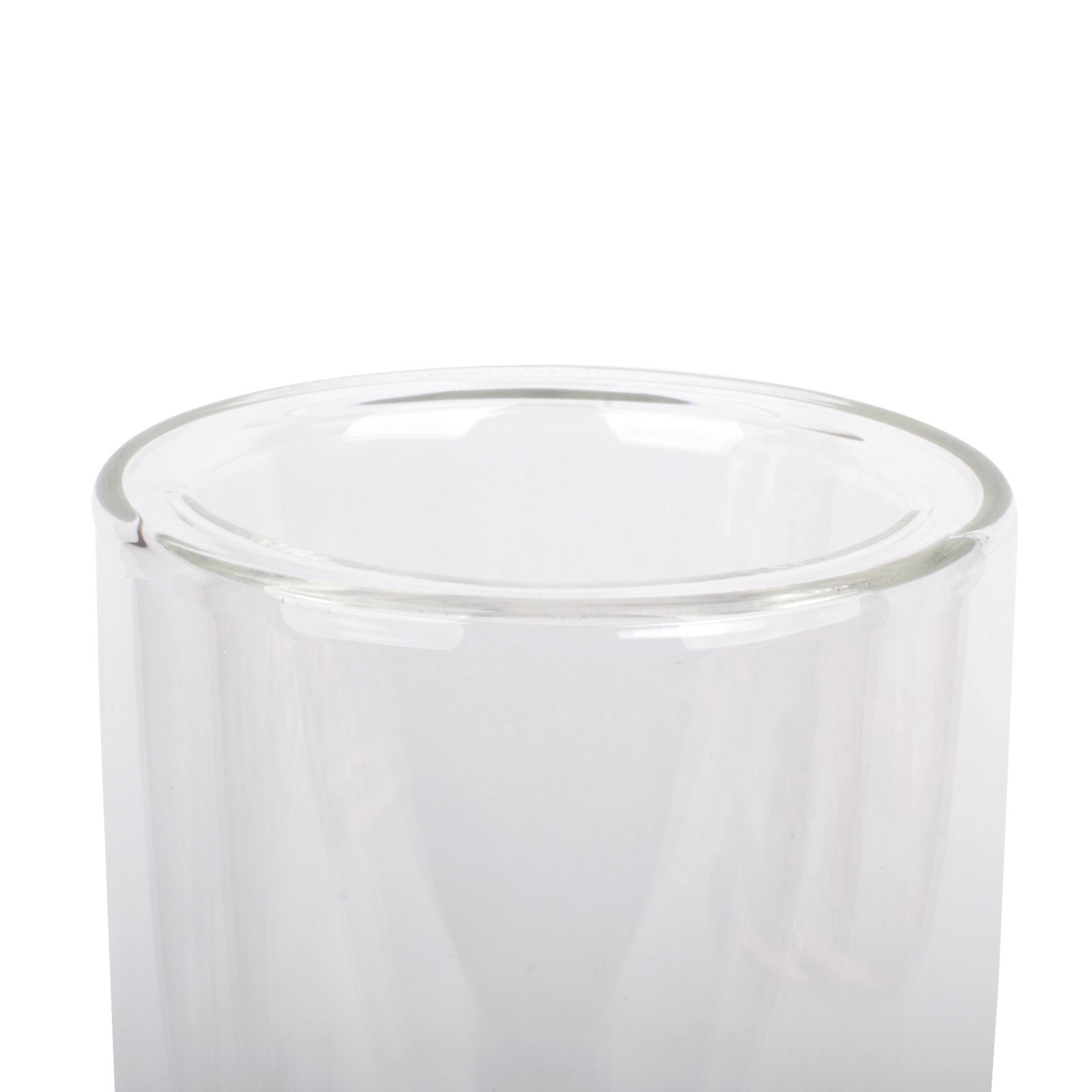 slide 3 of 3, 10" Clear Glass Dual Cylinder Candle Holder By Ashland, 3.15 in x 9.84 in