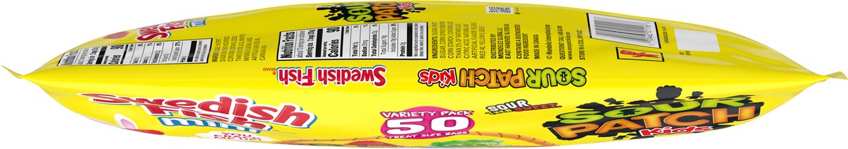 slide 3 of 9, Sour Patch/Swedish Fish Red SOUR PATCH KIDS and SWEDISH FISH Mini Soft & Chewy Easter Candy Variety Pack, 50 Snack Packs, 22.05 oz