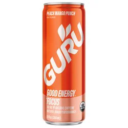 Guru Peach Mango Punch Energy Beverage - 12 fl oz