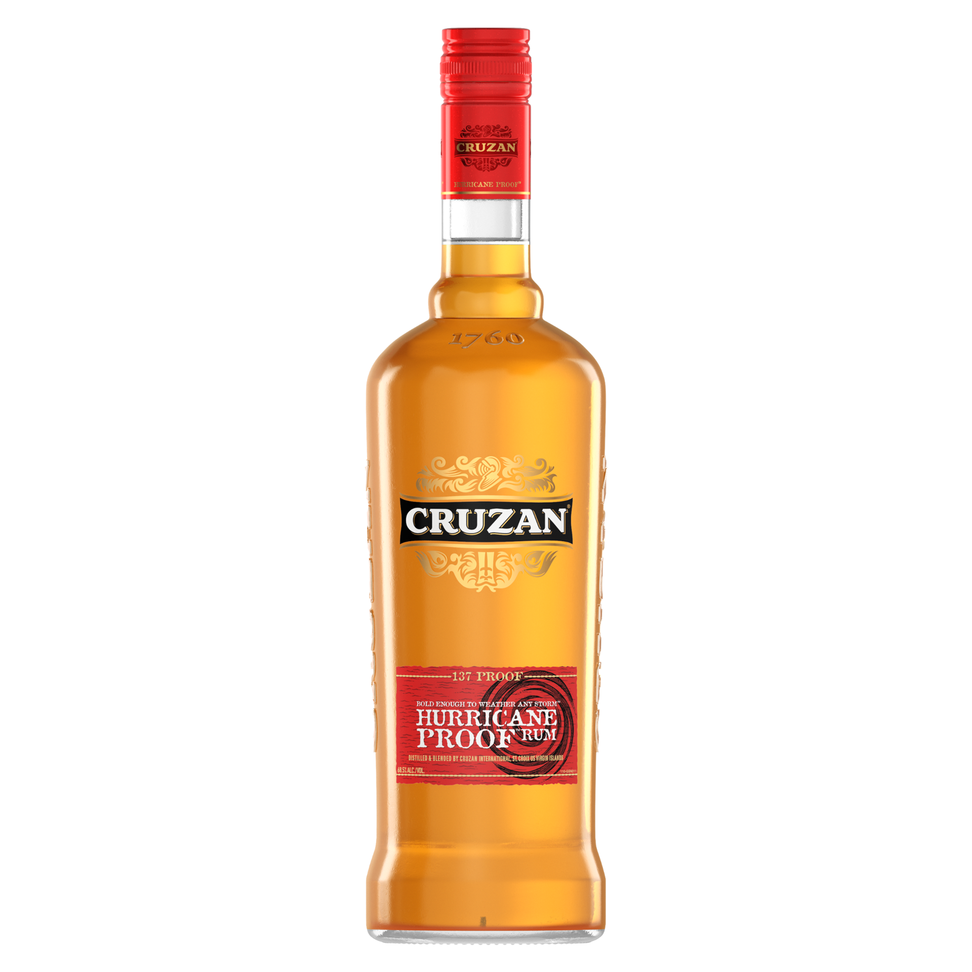 slide 1 of 1, Cruzan 137 Proof Hurricane Rum 750 ml, 750 ml