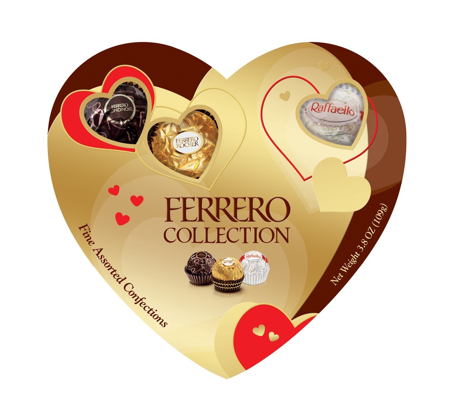 slide 1 of 1, Ferrero Collection Heart Gift Box, 3.8 oz