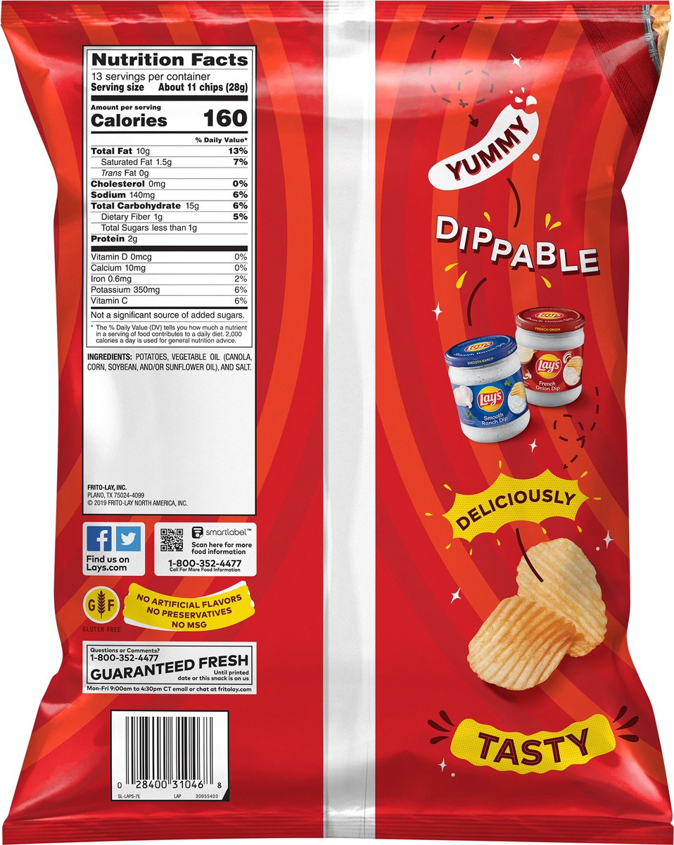 slide 5 of 5, Lay's Original Potato Chips, 13 oz