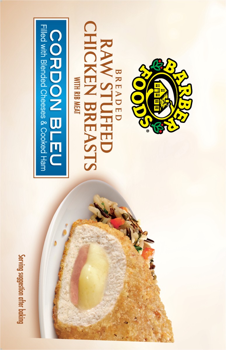 slide 10 of 11, Barber Foods Stuffed Chicken Breasts Cordon Bleu, 6 Count, 850.49 g