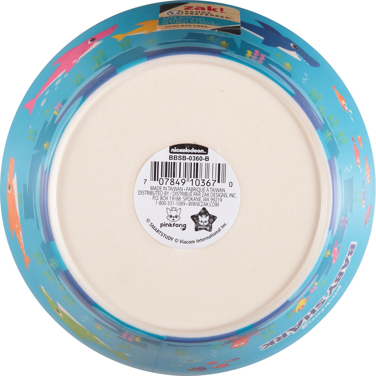 slide 10 of 12, Zak! Designs Baby Shark Melamine Bowl - Blue, 1 ct