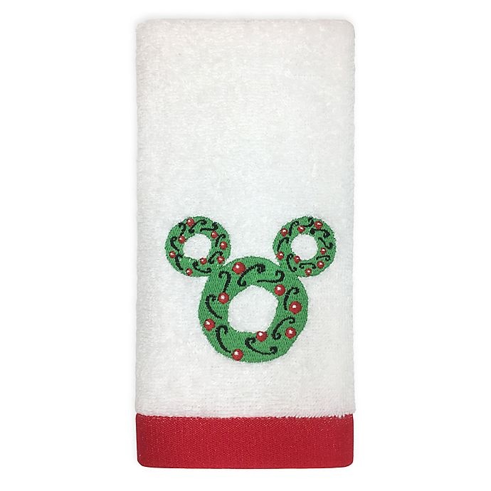 slide 1 of 1, Disney Holiday Mickey Mouse Joy Fingertip Towel, 1 ct