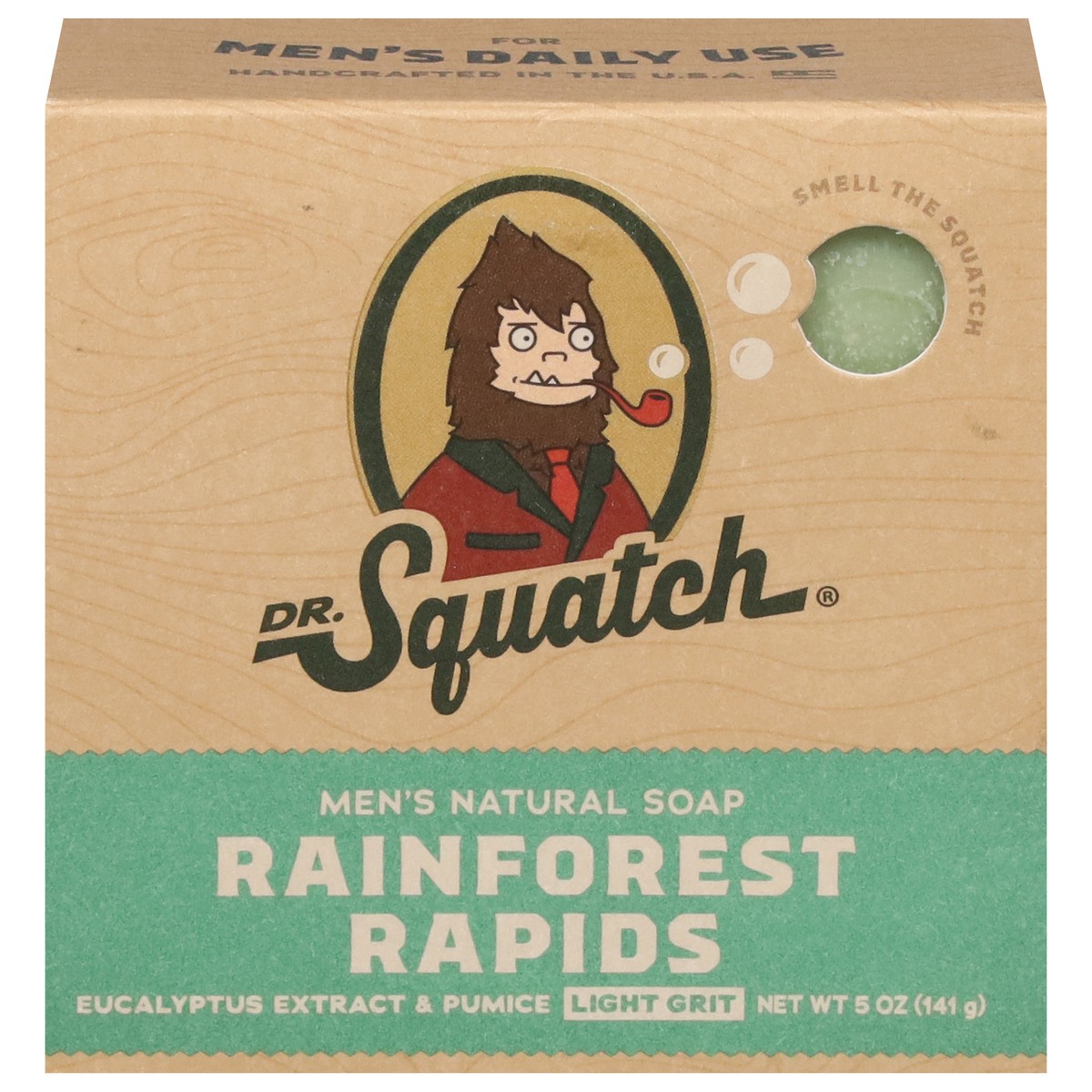 slide 10 of 12, Dr. Squatch Light Grit Men's Natural Rainforest Rapids Soap 5 oz, 5 oz