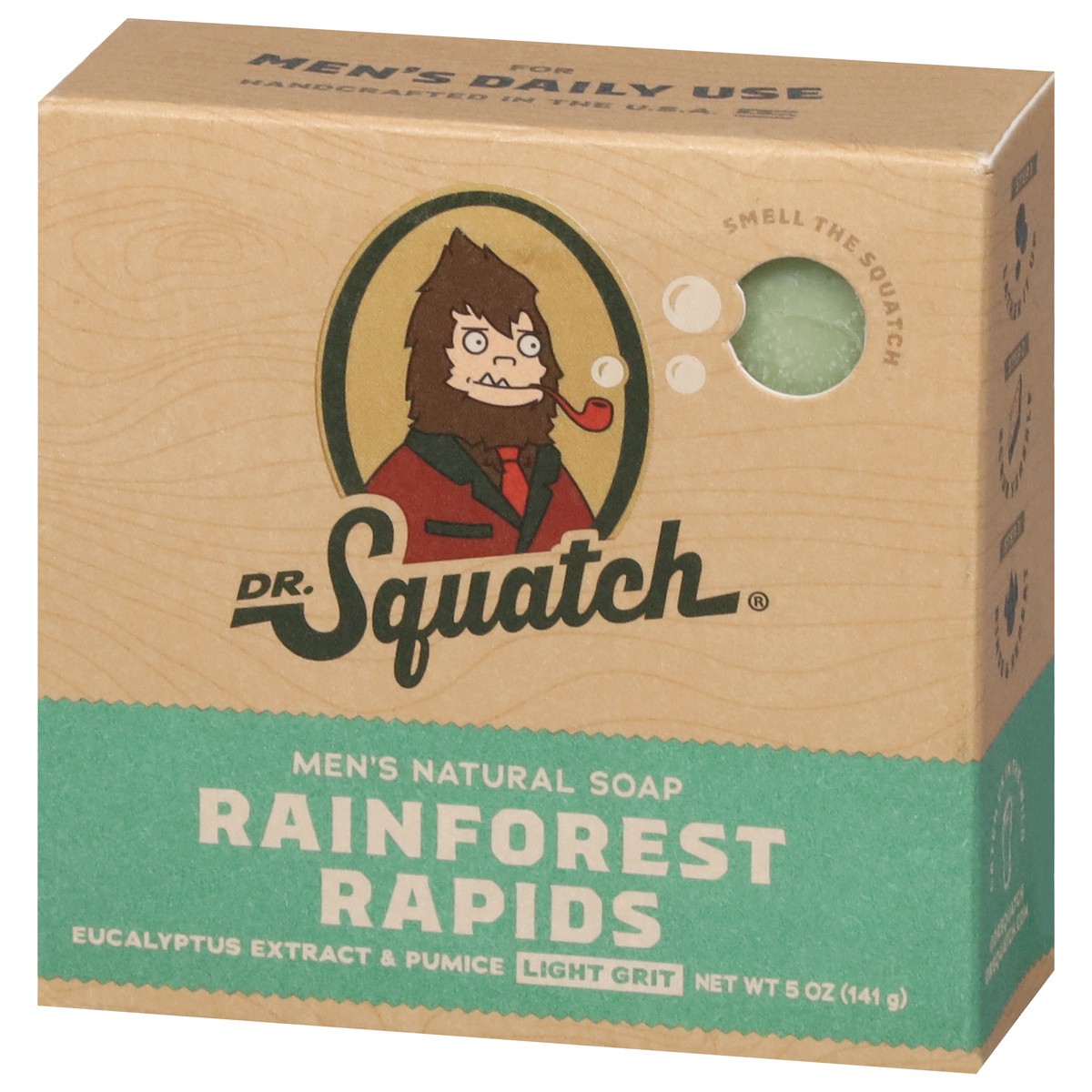 slide 2 of 12, Dr. Squatch Light Grit Men's Natural Rainforest Rapids Soap 5 oz, 5 oz