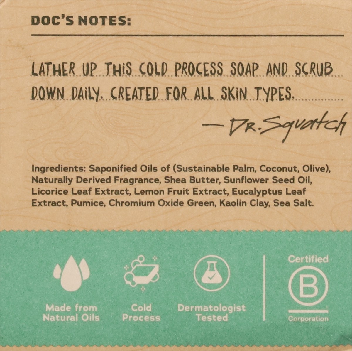 slide 3 of 12, Dr. Squatch Light Grit Men's Natural Rainforest Rapids Soap 5 oz, 5 oz