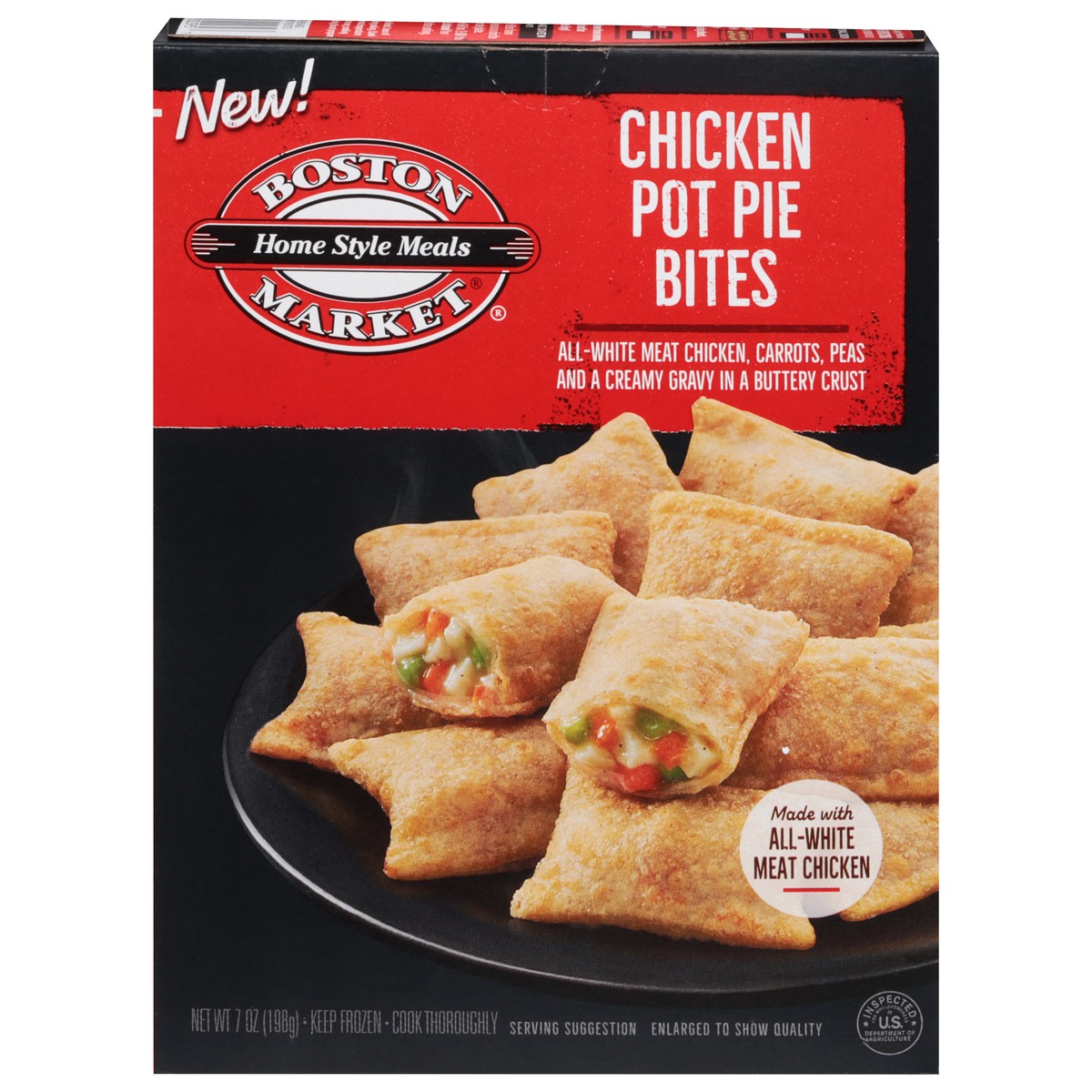 slide 1 of 12, Boston Market Chicken Pot Pie Bites 7 oz, 7 oz