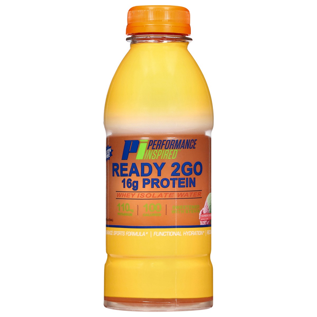 slide 6 of 14, Performance Inspired Nutrition Ready 2Go Rainbow Sherbet Whey Isolate Water 16.9 oz, 16 fl oz