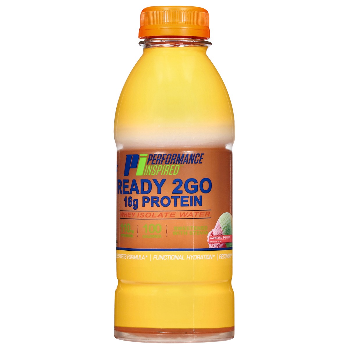 slide 5 of 14, Performance Inspired Nutrition Ready 2Go Rainbow Sherbet Whey Isolate Water 16.9 oz, 16 fl oz