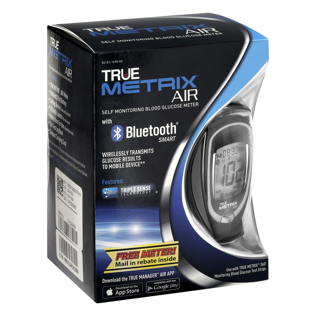 slide 2 of 11, True Metrix Air Bluetooth Smart Self Monitoring Blood Glucose Meter 1 ea, 1 ct